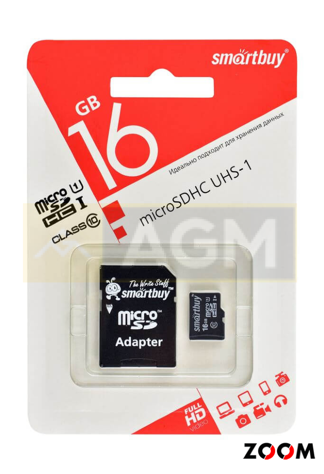 Карта памяти microSD 16 Gb 